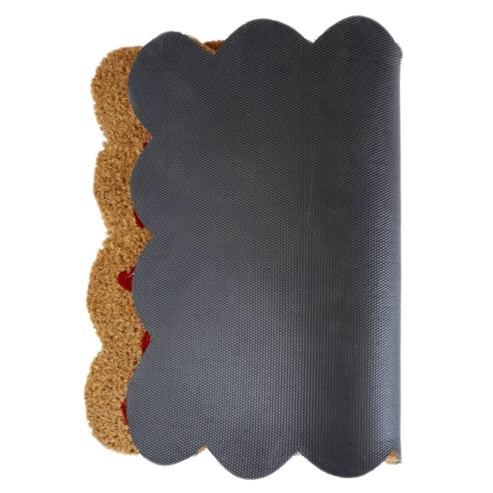 🆕 Coir Scalloped Heart Door Mat